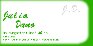 julia dano business card