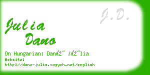 julia dano business card